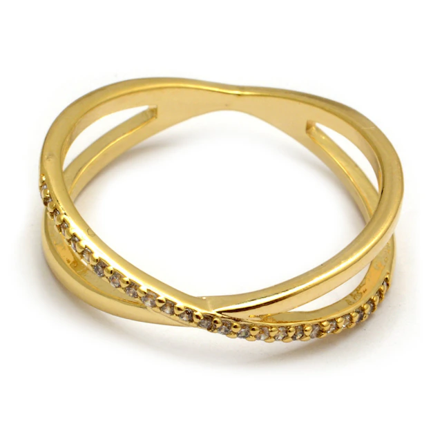 Anillo Cruzado Con Micropave
