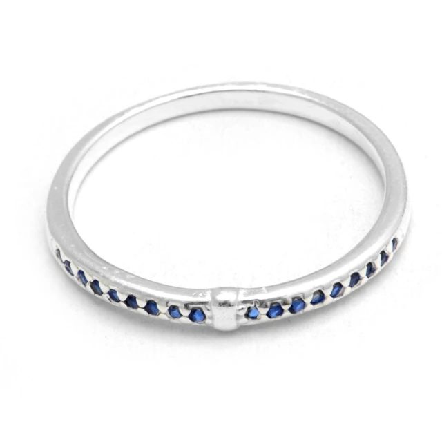 Anillo Fino Azul Micropave