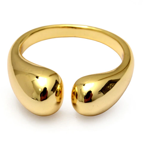 Anillo Dorado Gotas