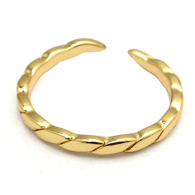 Anillo Dorado Aplanado