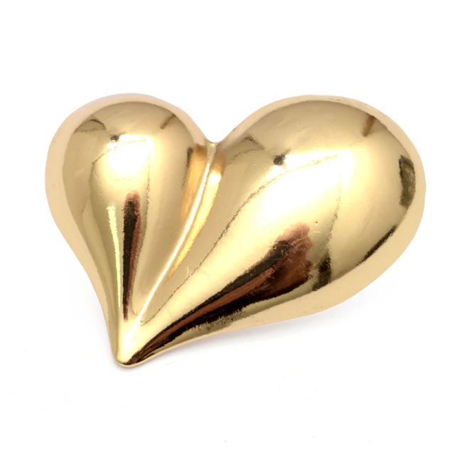 Pin Broche Dorado Corazón