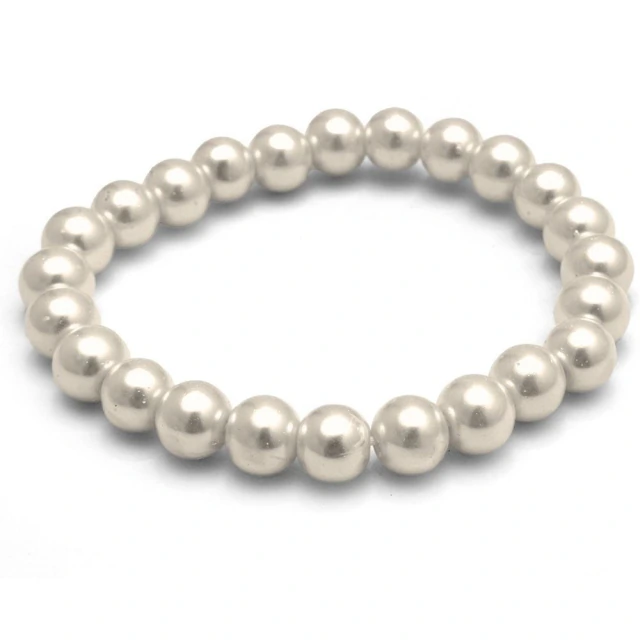 Pulsera Perla Perlada 8Mm - Elastizada