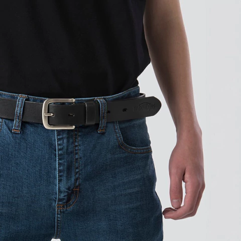 Cinto de cuero (Negro) - comprar online