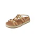 Sandália Flatform Detalhe em Aplicações - MEL/OURO L.