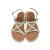 Sandália Flatform Detalhe Tiras de Tranças - OFFWHITE/OURO L. na internet