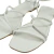 Sandália Rasteira Detalhe Tiras e Strass - OFFWHITE - Stylus Calçados