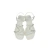 Sandália Rasteira Detalhe Tiras e Strass - OFFWHITE na internet