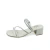 Tamanco Salto Médio Com Strass - OFFWHITE - comprar online