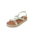 Sandália Flatform Detalhe Tiras de Tranças - OFFWHITE/OURO L.