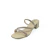 Tamanco Salto Médio Com Strass - AMÊNDOA