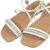 Sandália Rasteira Tiras Tranças e Strass - OFFWHITE - Stylus Calçados