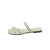 Rasteira Tiras Strass - OFFWHITE - comprar online