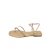 Sandália Rasteira Detalhe Tiras e Strass - NUDE - comprar online