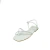 Sandália Rasteira Detalhe Tiras e Strass - OFFWHITE