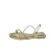 Sandália Rasteira Detalhe Tiras e Strass - OURO NEW METAL - comprar online