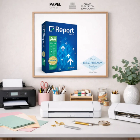 Papel Offset A4 75g 500 Folhas Report