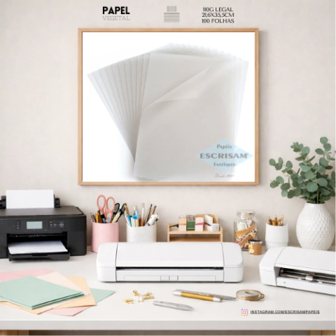 Papel Vegetal 110g 21,6x35,5cm 100 Folhas Transparente
