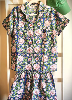 Pijama Corto ENAMORADA DEL AZUL - comprar online