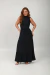 Vestido Longo Gola Preto - loja online