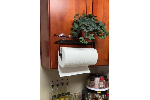 Portarrollos O Toallero De Cocina Adhesivo Con Estante