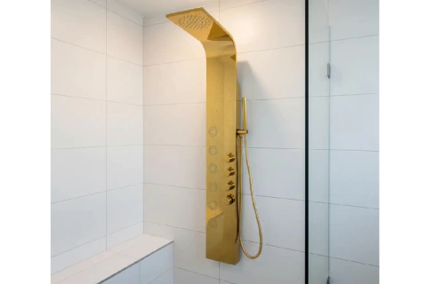 Columna Dubai De Ducha Acero Inox. Dorado 6 Jets - Gorena