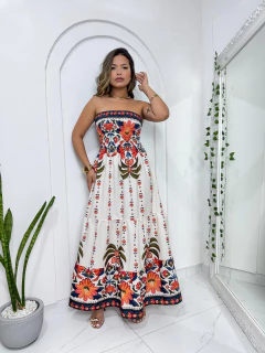 Vestido Indiano Longo Tomara que Caia com Elastex