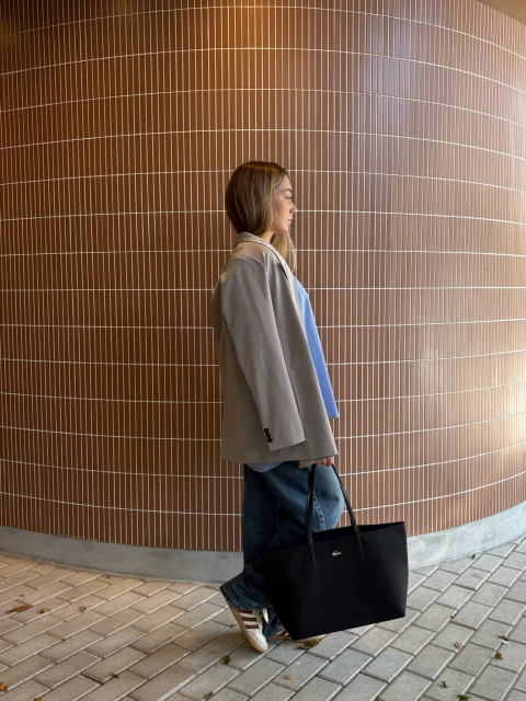 BOLSO TOTE BAG LACOSTE NEGRO/AZUL REVERSIBLE - comprar online
