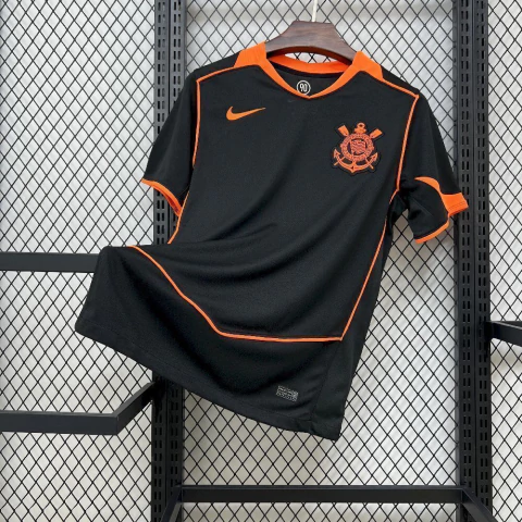Camisa Corinthians 2026 Preta com Laranja - Torcedor 1.1 Premium