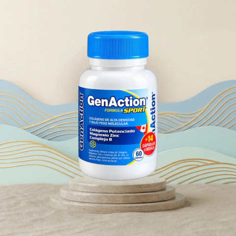 GenAction Fórmula Sport – Colágeno + Magnesio, Zinc y Vitaminas B
