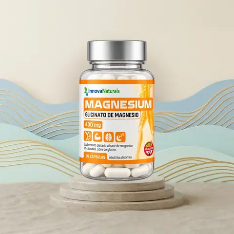 Glicinato de Magnesio 400mg — InnovaNaturals x60 caps