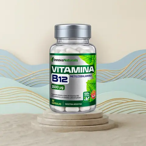 Vitamina B12 Metilcobalamina 3000mcg — InnovaNaturals x30 cáps Veganas