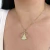 Colar Medalha Nossa Senhora Cravejada Banhado a Ouro - comprar online