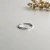 Aliança Quinada com Pedra 2mm em Prata 925 ( Valor da Unidade)