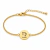 Pulseira Elos Português Signo Virgem Banhado a Ouro
