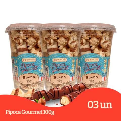 3 Pipocas Gourmet Sabor Bueno 100g
