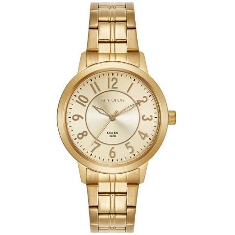 Relógio Seculus Long Life Feminino Dourado 44311LPSVDA1 Original
