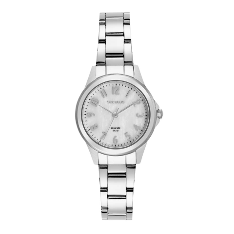 Relógio Séculus Feminino Analógico Madrepérola Prata 44343L0SVNA2 Original