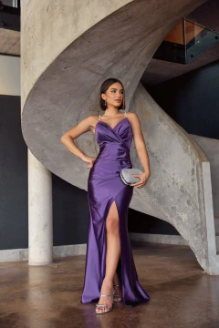VESTIDO DE FESTA LONGO COM ALÇA DE STRASS COM FENDA SEVILHA na internet