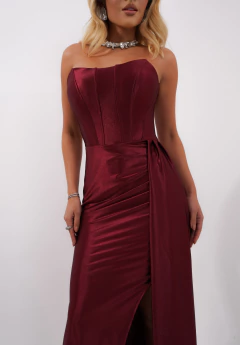 Imagem do VESTIDO DE FESTA LONGO MALHA PRADA COM CORSET COM FENDA LUANDA