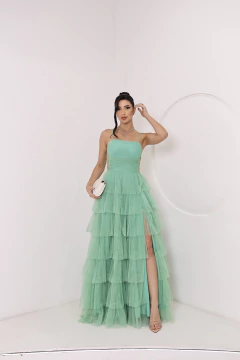 VESTIDO DE FESTA LONGO TULE SAIA EM CAMADAS FASHIONISTA SUCESSO DE VENDAS JOINVILLE na internet