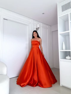 VESTIDO DE FESTA LONGO TOMARA QUE CAIA SAIA RODADA COM FENDA MONTANA - loja online