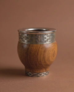 Mate Imperial Algarrobo Alpaca Con Base