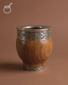 Mate Imperial Algarrobo Alpaca Con Base