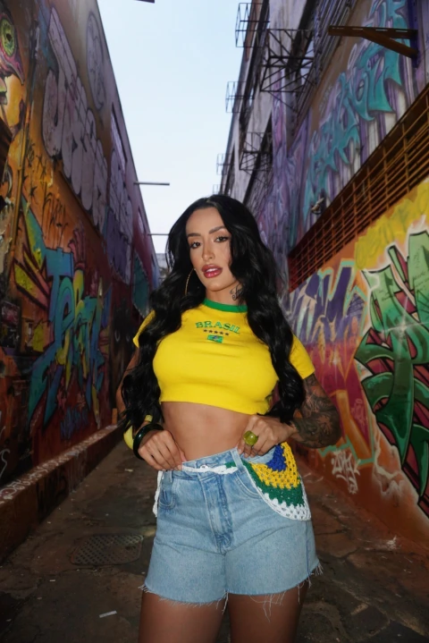 Short Brasil crochê