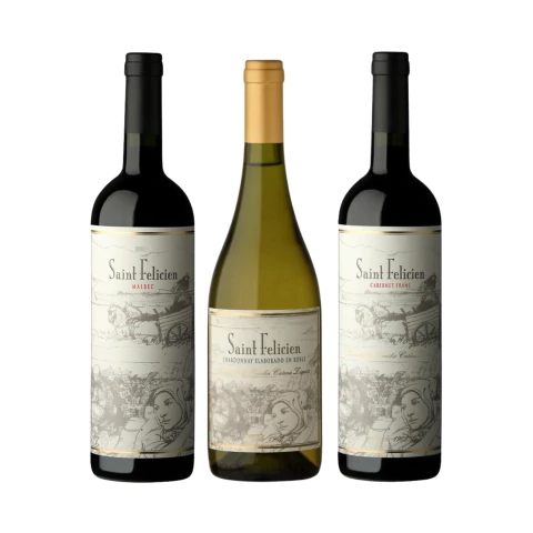 Set Vinos Combinados Saint Felicien Seleccion x 6 Con Estuche - comprar online