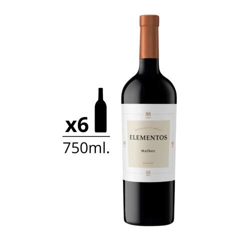 Elementos Malbec 750 ml Caja x 6 - comprar online
