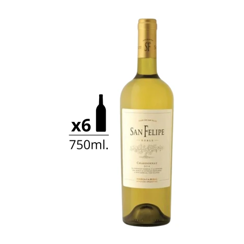 San Felipe Roble Chardonnay 750 ml Caja x 6