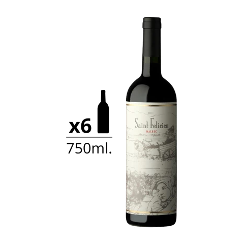 Saint Felicien Malbec 750 ml Caja x 6 - comprar online