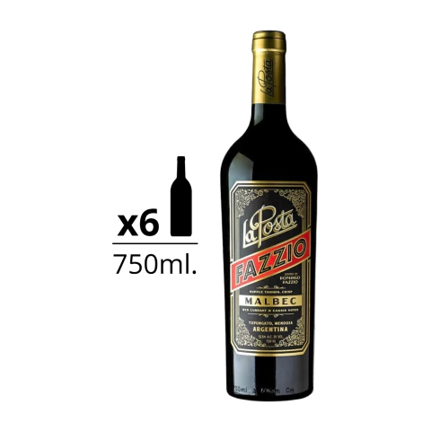 La Posta Fazzio Malbec 750 ml Caja x 6 - comprar online