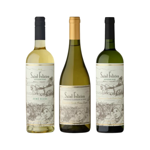Set Vinos Blancos Saint Felicien Seleccion x 3 Con Estuche - comprar online